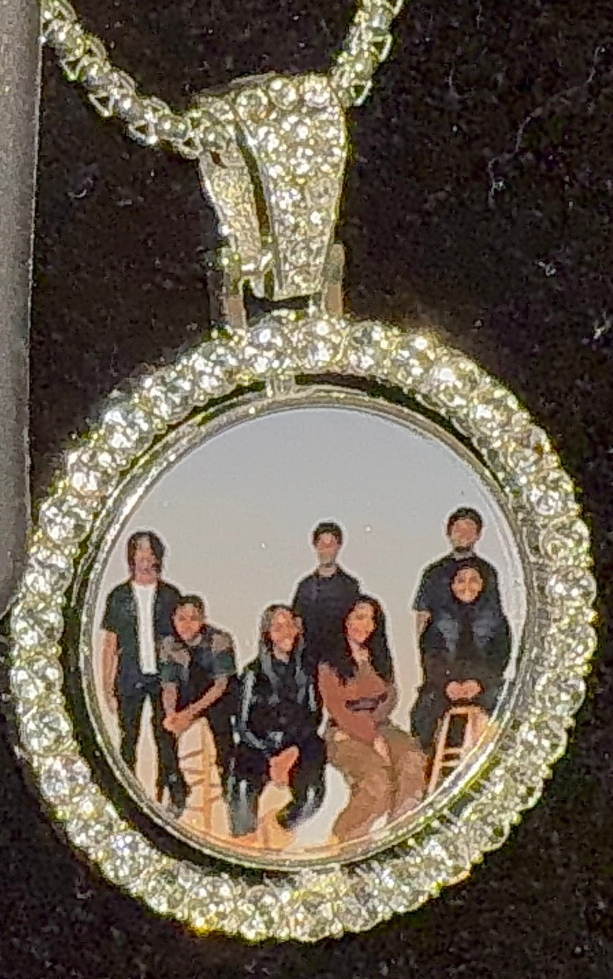 Circle Rhinestone Pendant