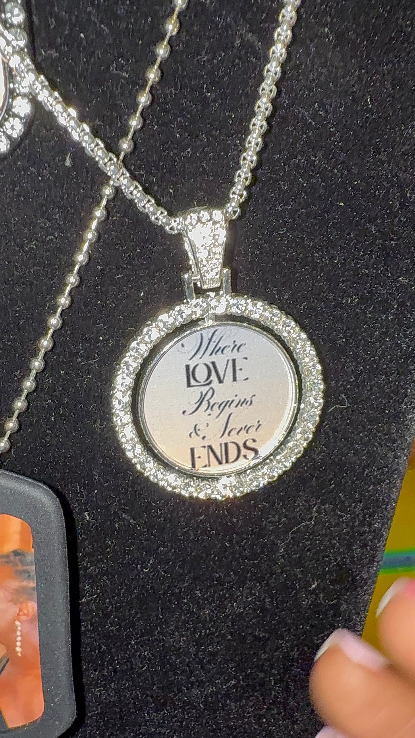 Circle Rhinestone Pendant